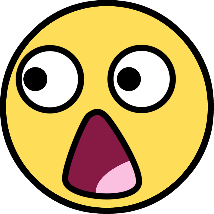 Omg Face Png Jpg Library - Cartoon Shocked Face (714x714), Png Download