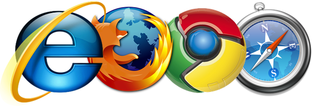 Browsers High-quality Png - All Internet Browsers Png (642x219), Png Download