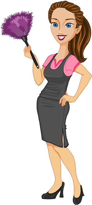 Vector Free Download Residential House Housekeeper - Girls Cleaning Png (308x725), Png Download