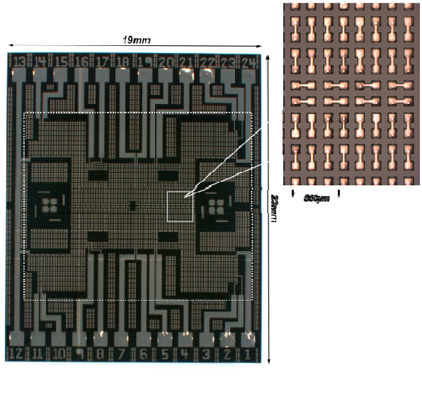 Matching Pad Chip With Single Layer Metal Traces Only - Floor Plan (596x557), Png Download