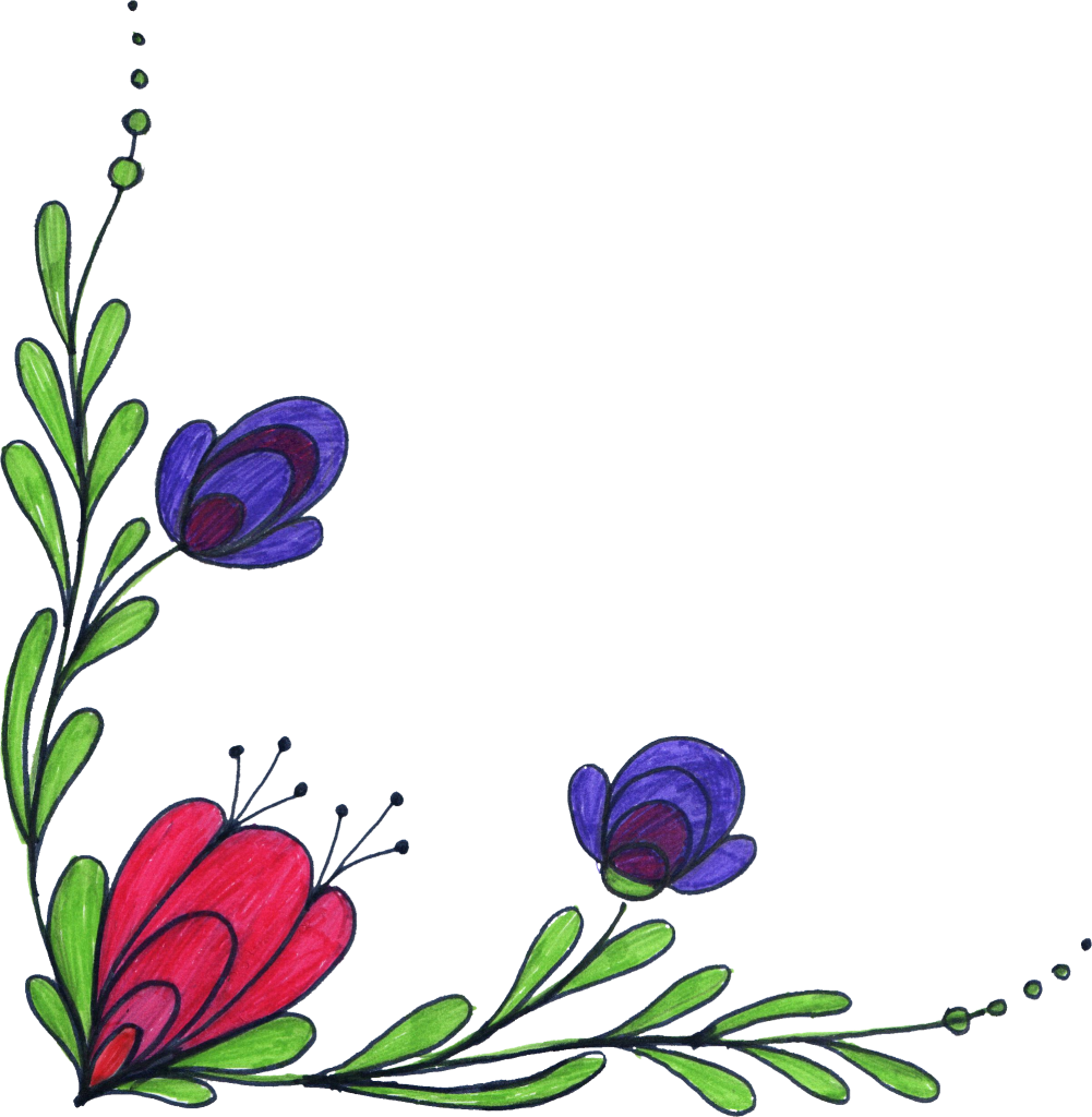 Png File Size - Flower In Corner Transparent Background (1001x1024), Png Download