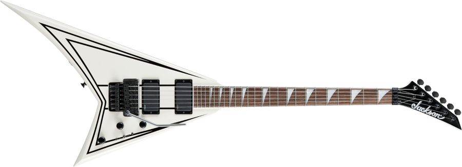 Views - Jackson Rrxmg X Series Rhoads White With Black Pinstripes (900x326), Png Download