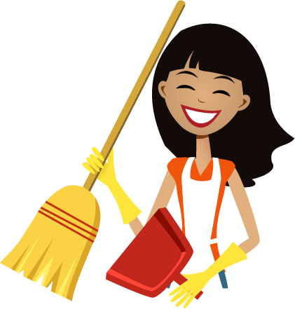 Cleaning Services Png - Cleaning House (421x441), Png Download