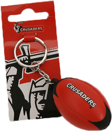 Crusaders Rugby Ball Keyring - Crusaders Rugby (600x600), Png Download