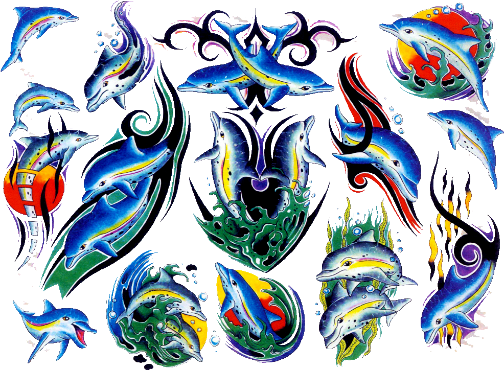 Dolphin Tattoo For Ankle Photo - Draw Dolphin Tattoo Png (1024x768), Png Download