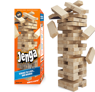 Jenga Giant Genuine Hardwood Game (685x300), Png Download