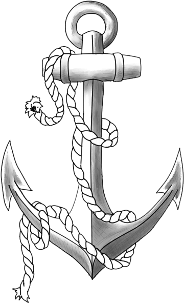 Anchor Clipart Tatoo - Anchor Drawing Png (600x800), Png Download