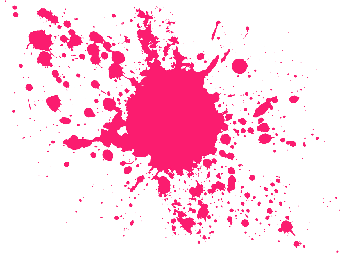 Splash Clipart Neon - Paint Splatter Png Pink (1280x960), Png Download