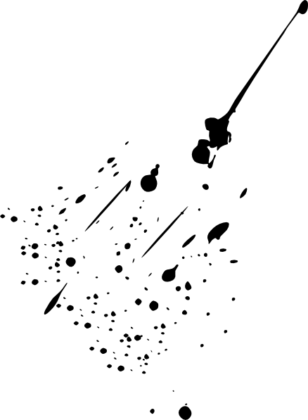 Paint Splatter Clip Art At Clker - Ink Splatter Clip Art (438x597), Png Download