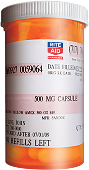 Pill Bottle Image Of Rite Aid Pill Bottle - Rite Aid Prescription Bottle (320x568), Png Download