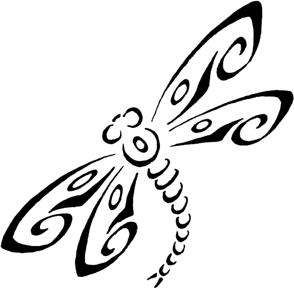 Dragonfly Tattoos Png Image - Dragonfly Tattoo Transparent (600x602), Png Download