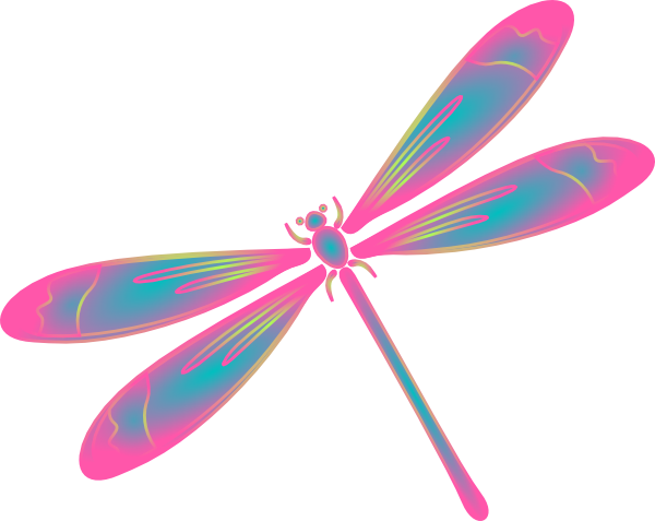 How To Set Use Dragonfly In Flight Blue Green Pink (600x477), Png Download