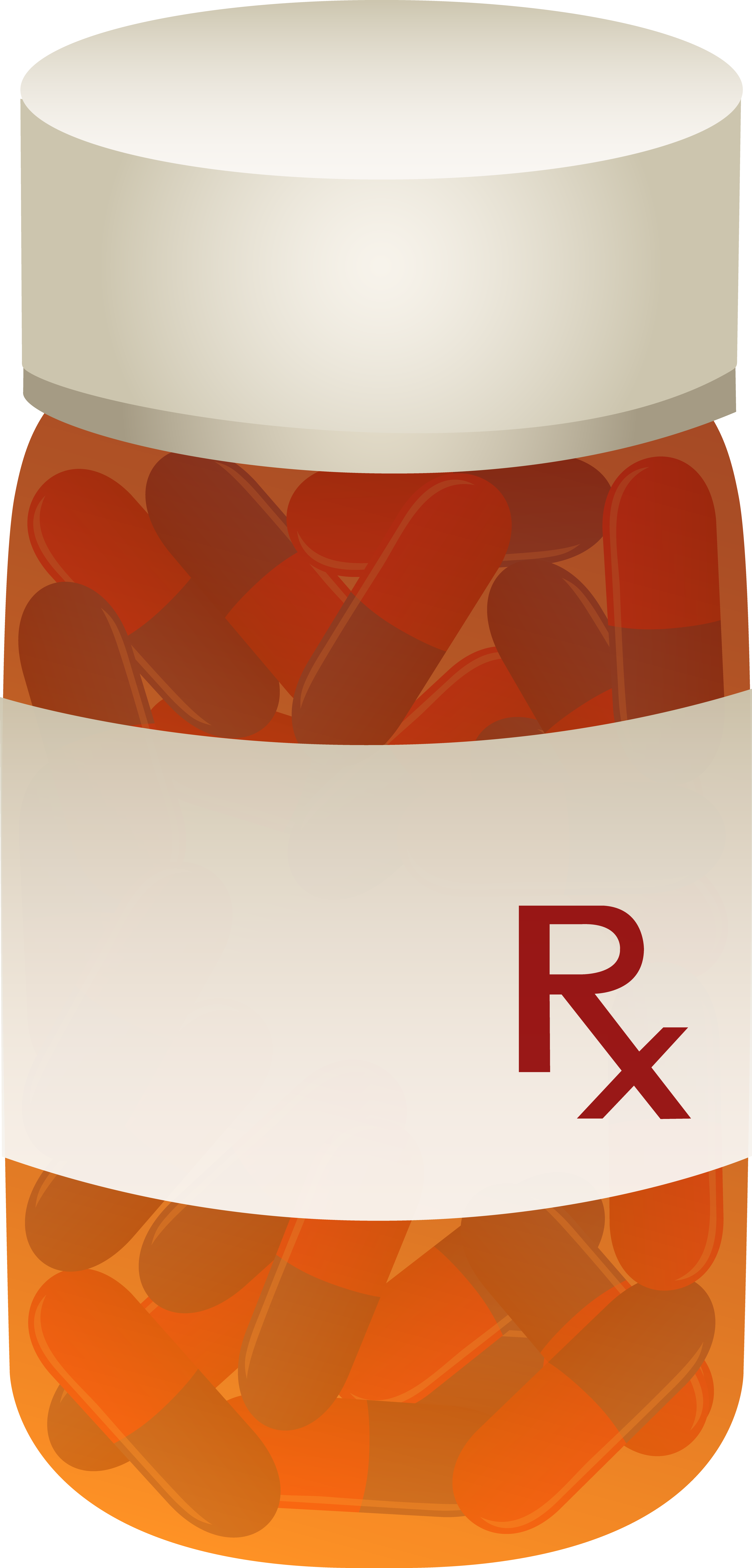 Pills Clipart Rx Bottle - Clip Art (3911x8153), Png Download