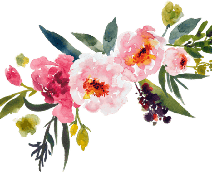 Flowers Png Transparent Watercolor Bouquet Transparent - Watercolor Clipart Flowers Bouquet Png (678x598), Png Download