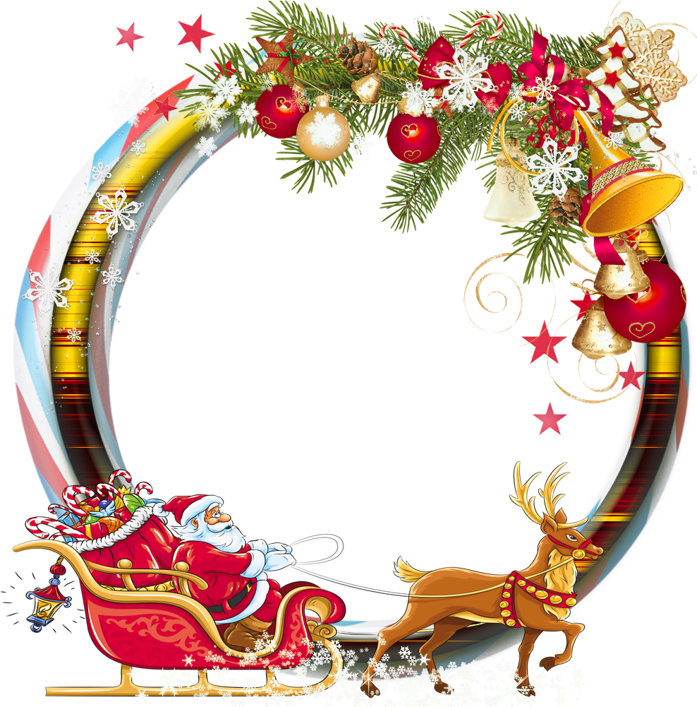 Christmas Border Png Transparent Image - Cadre Noel Clipart (1000x1000), Png Download