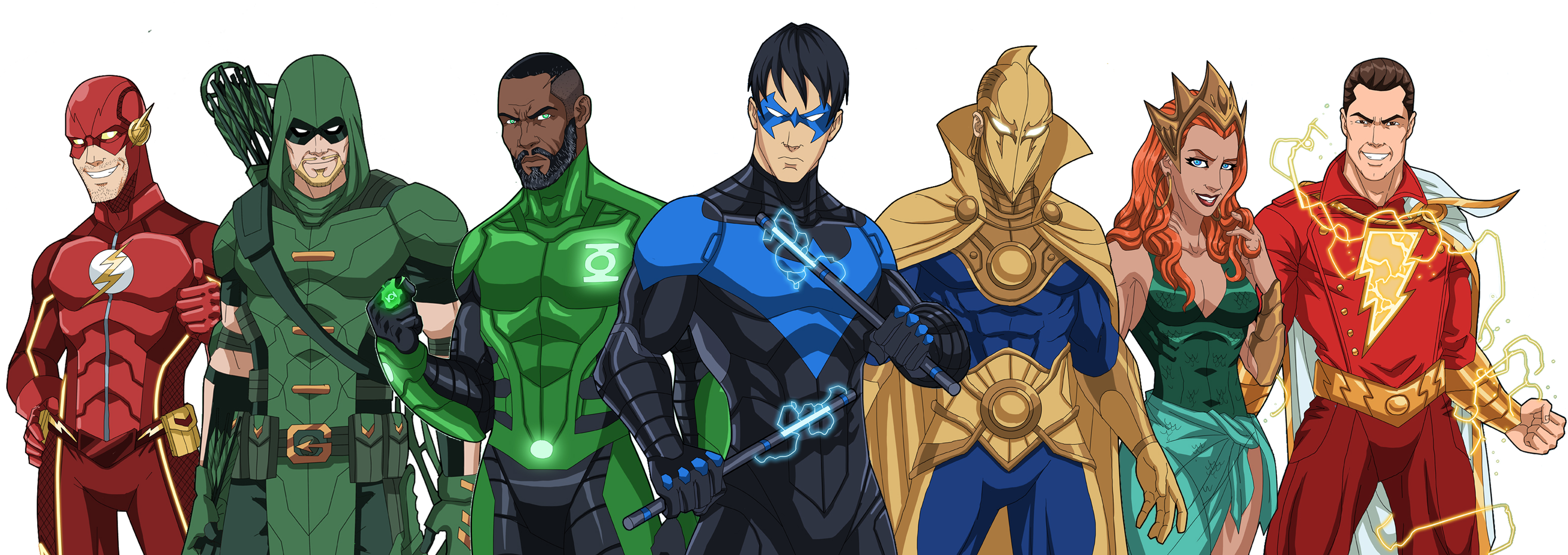 No Caption Provided - Alternate Justice League (7098x2492), Png Download