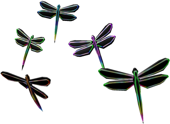 Neon Dragonfly Swarm - Wikia (420x420), Png Download