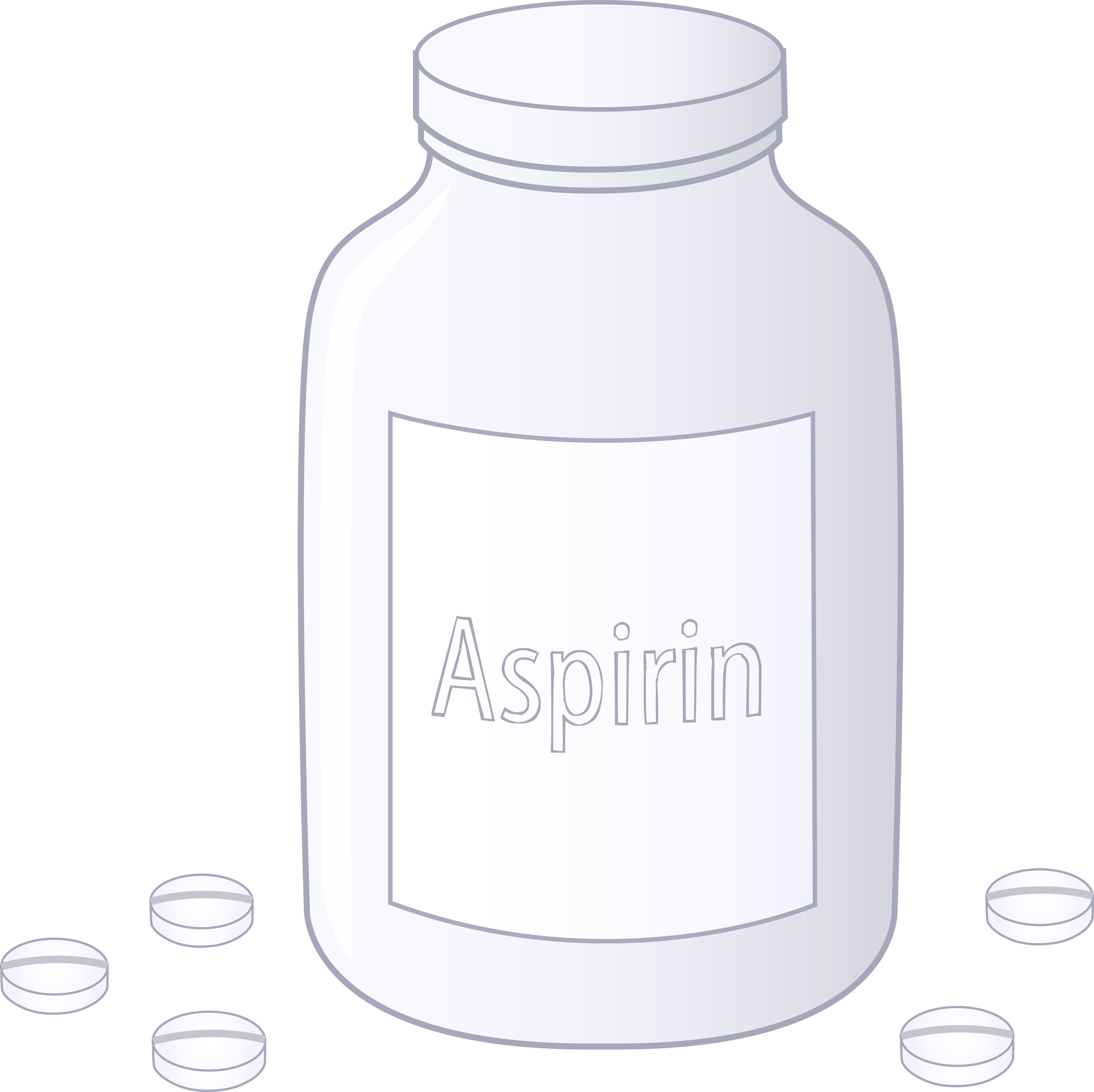 Royalty Free Of Aspirin Tablets Free Clip Art - Cartoon Pics Of Aspirin (6107x6095), Png Download