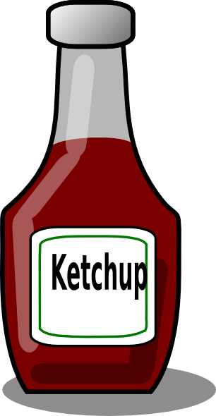 Ketchup Bottle Svg Clip Arts 306 X 590 Px (306x590), Png Download