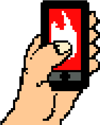 Tinder - Pixel Art (385x476), Png Download