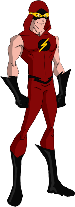 Flash Clipart Justice League - Bart Allen Justice League (316x720), Png Download