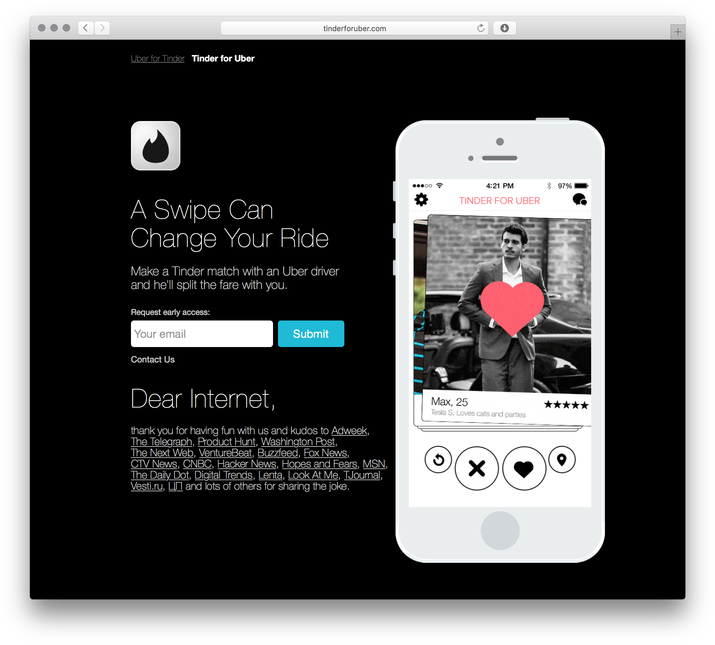 April 2015 Filed Under Social Hackapp - Advertisement On Tinder (2346x2112), Png Download