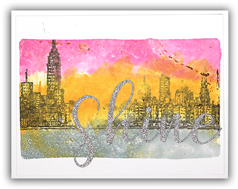 Gel Plate Impressionism - Skyline (600x400), Png Download