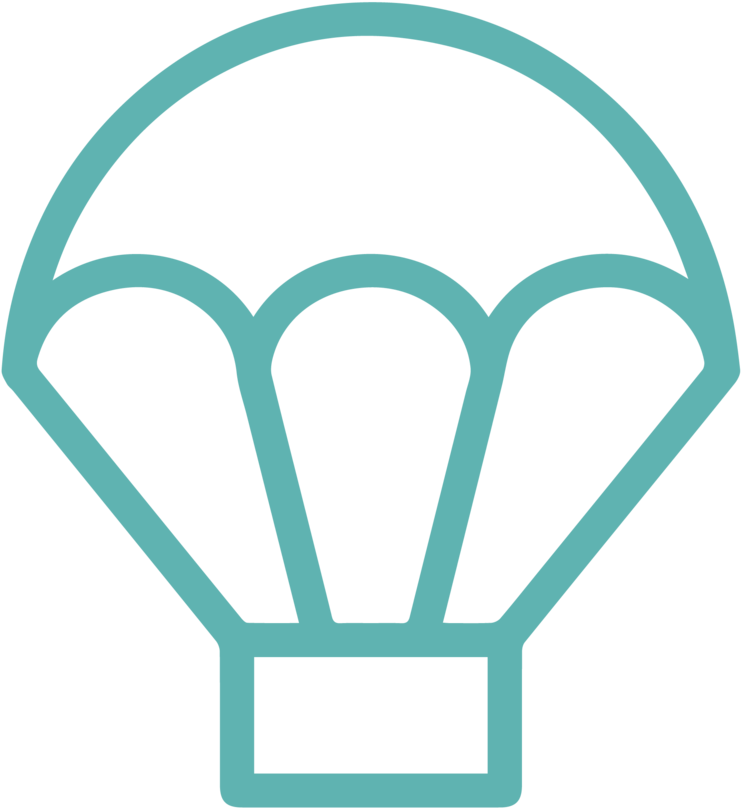 What A Great Day Of Serving People Who Want A Better - Outline Of Parachute (1000x1000), Png Download