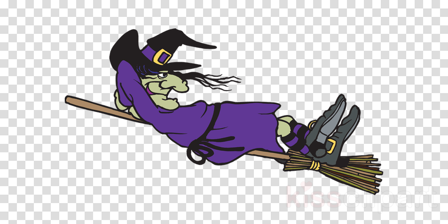 Heksen Op Bezem Clipart Witchcraft Broom Clip Art - Witch Flying On Broom Gif (900x450), Png Download