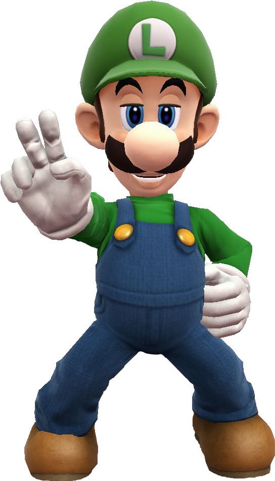 Luigi Transparent Background - Super Smash Bros Luigi Luigi's Mansion Mario (600x974), Png Download