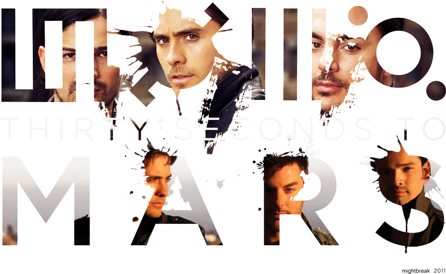 30 Seconds To Mars Png Image Background - 30 Seconds To Mars 2010 (900x563), Png Download