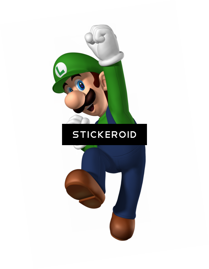 Luigi - Mario Bros Y Luigi (886x1138), Png Download