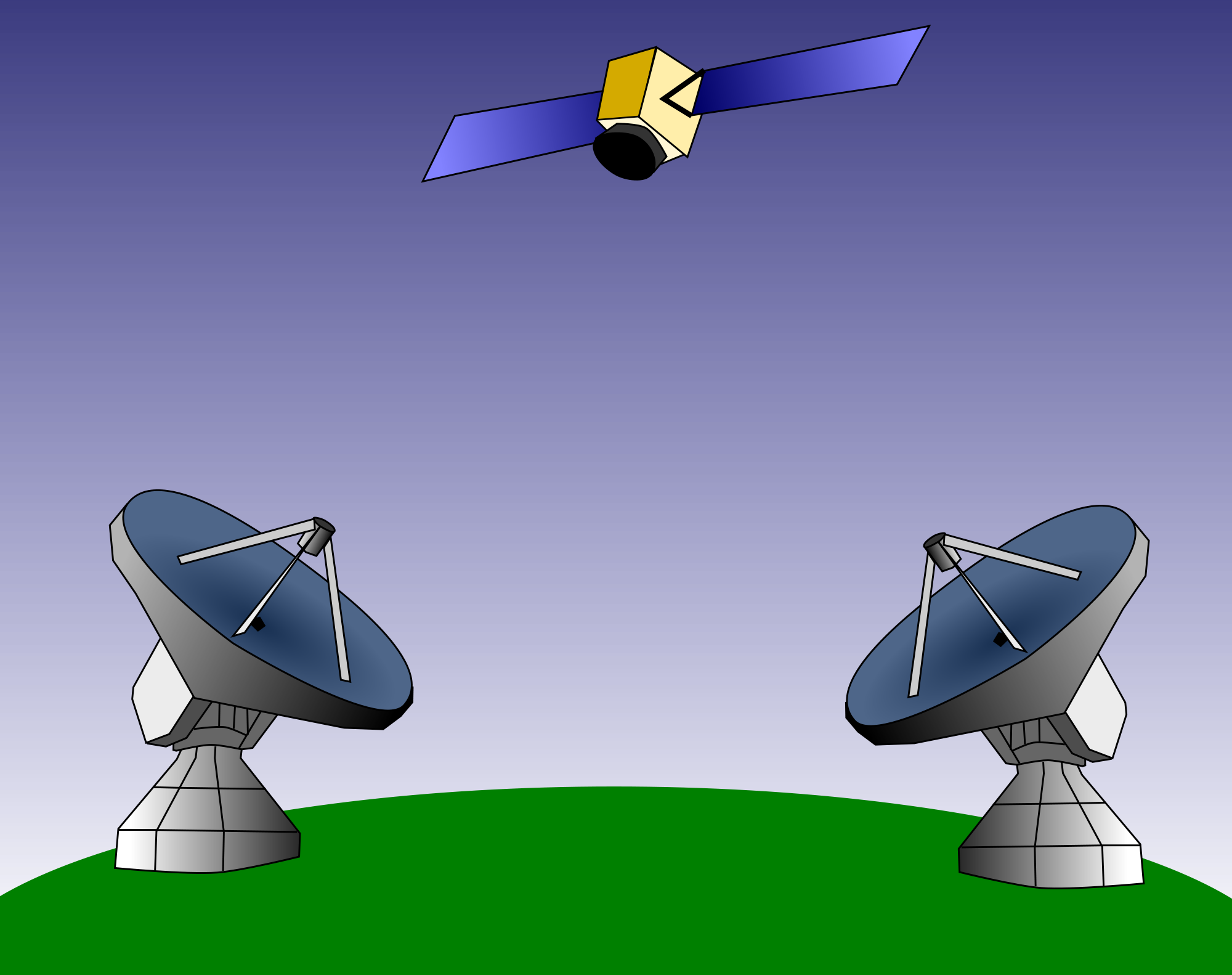 Open - Satellite Communication Animation (2000x1582), Png Download