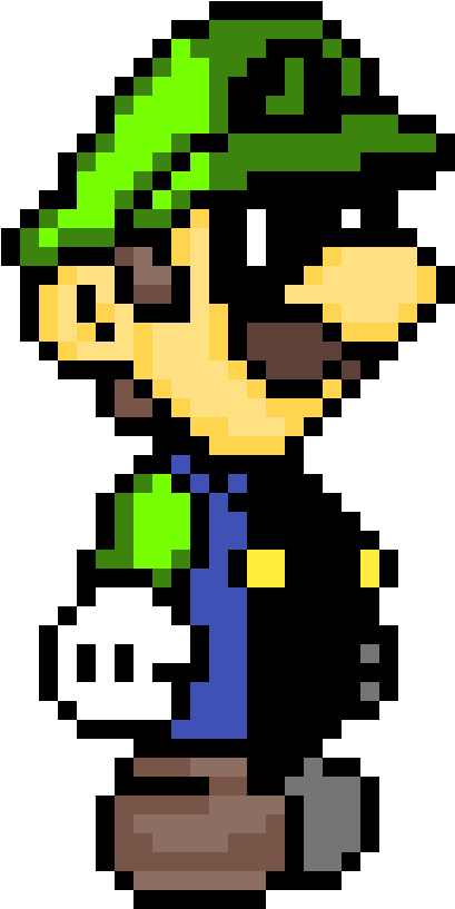Luigi/mr - L - Pixel Art Mario Peach Toad Et Luigi (1190x1190), Png Download