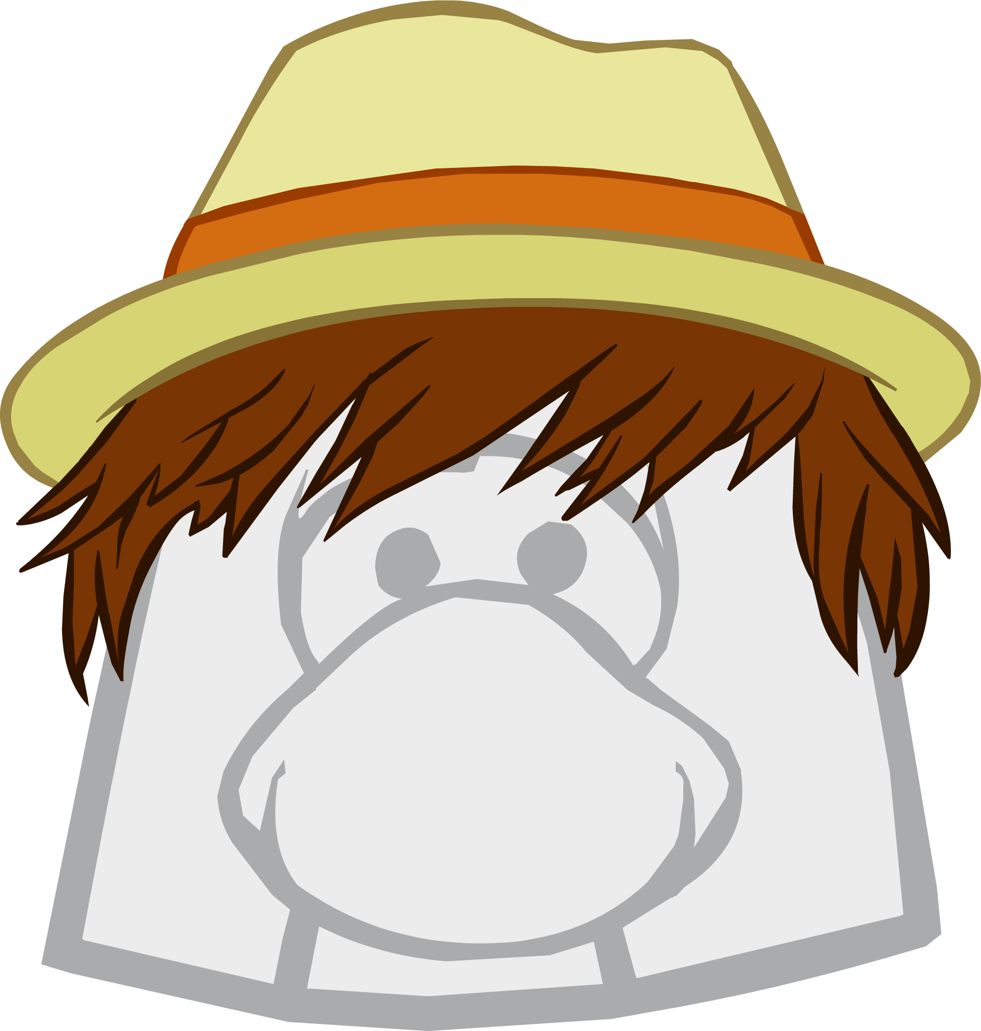 Straw Fedora Icon - Club Penguin Optic Headset (1944x2044), Png Download