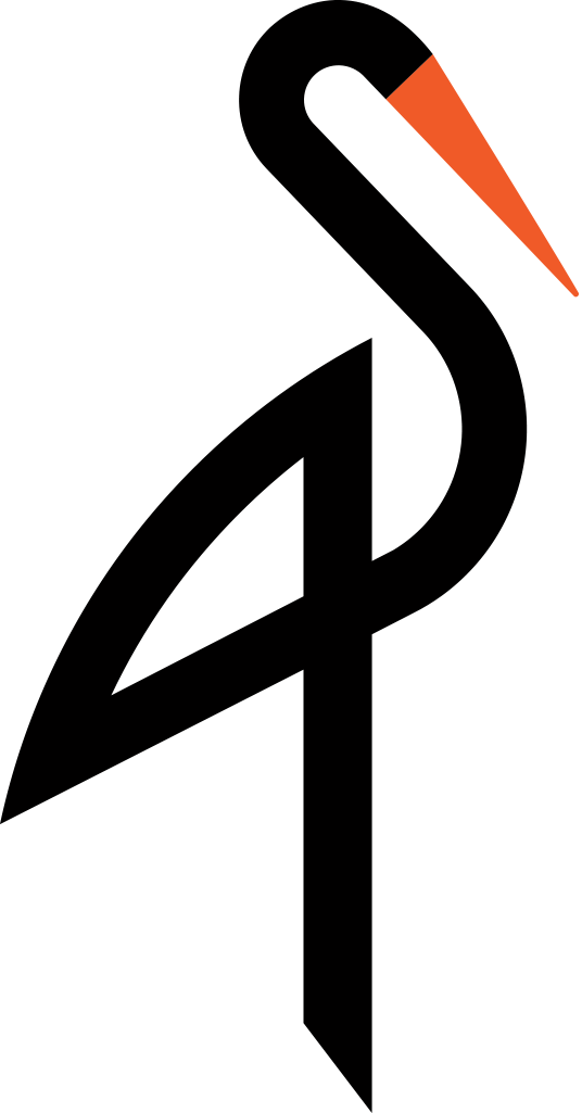 Black-stork - Minio Logo (536x1025), Png Download