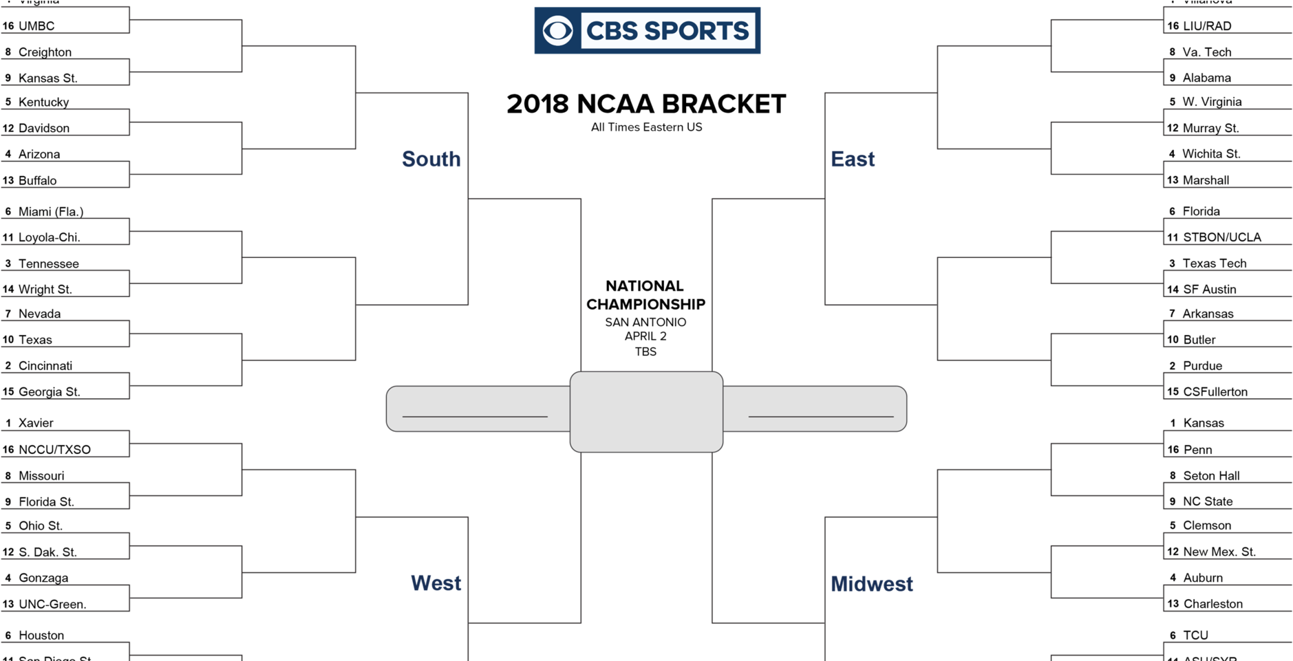 Download Unfilled March Madness Bracket PNG Image with No Background