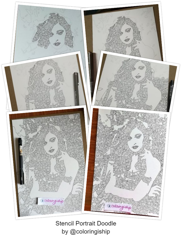 Portrait Doodle - Paper (640x853), Png Download