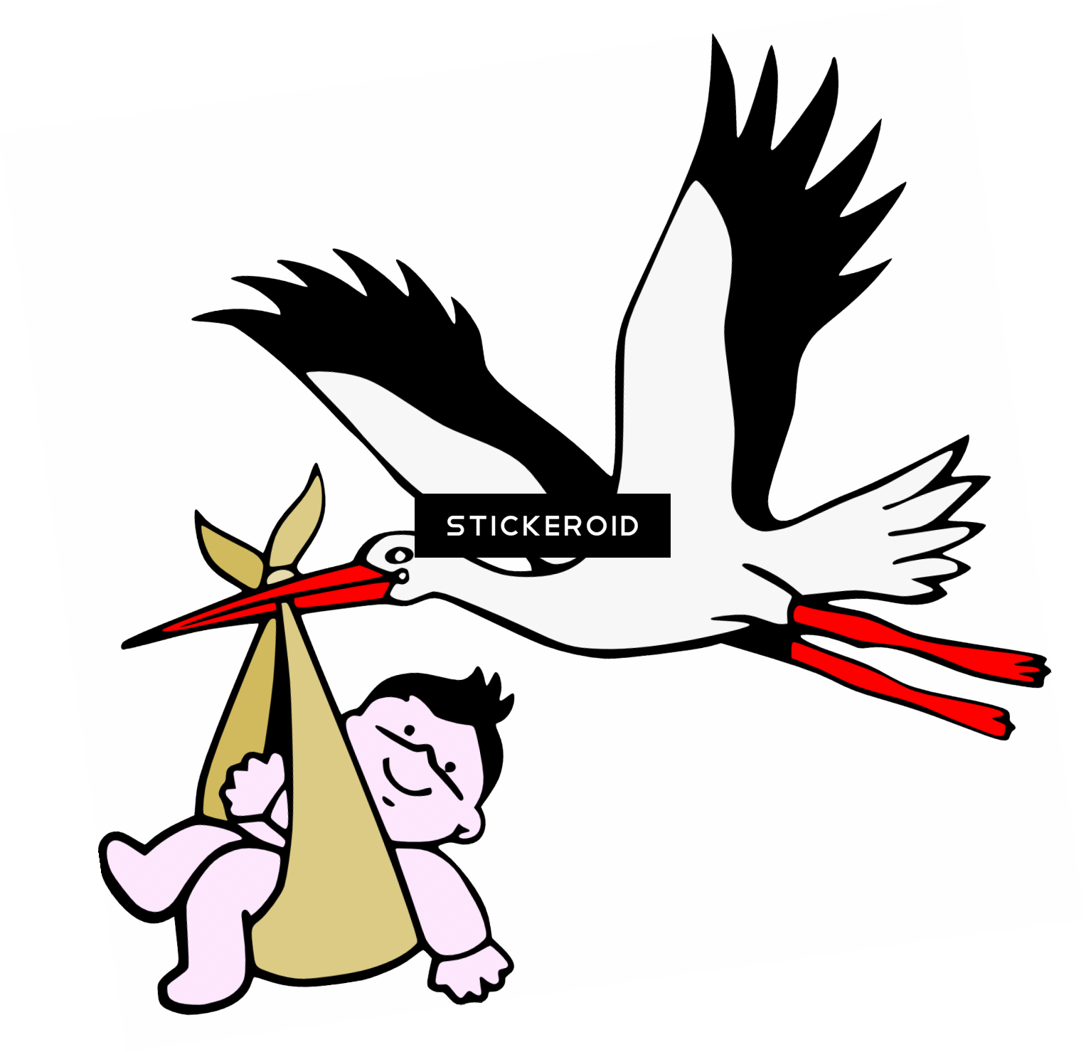 Stork Animals - New Born (1527x1479), Png Download