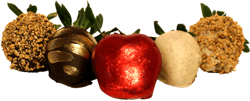 Dolce Berries Come In A 12 Piece Assortment - Color Chocolate Strawberries Png (900x360), Png Download