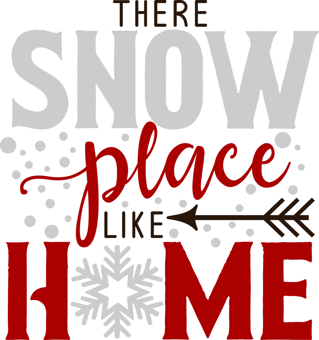 There's Snow Place Like - There's Snow Place Like Home Stencil (1060x1130), Png Download