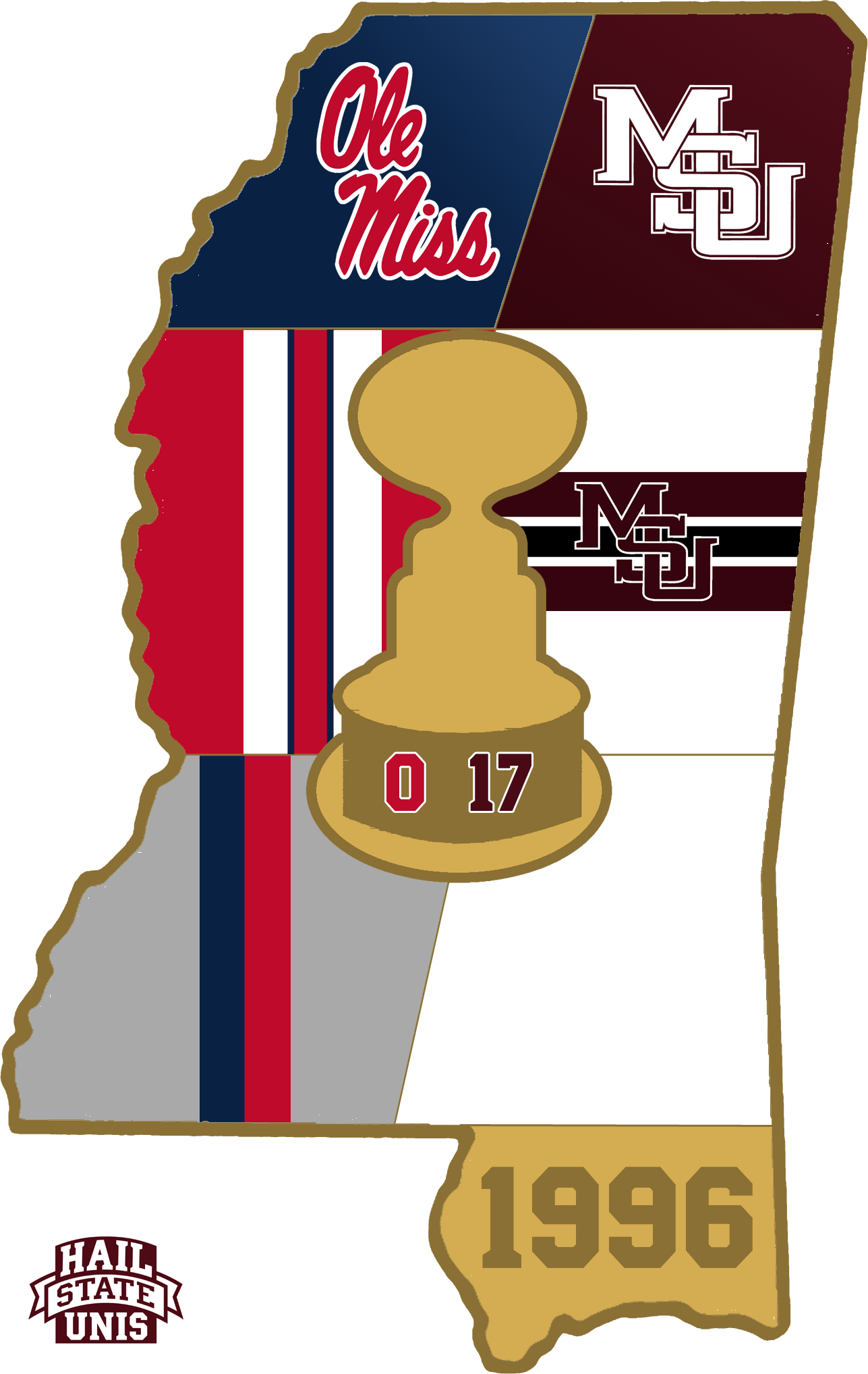 Picture - Ole Miss Logo Oblong Mouse Pad By Eggcase (1287x2035), Png Download