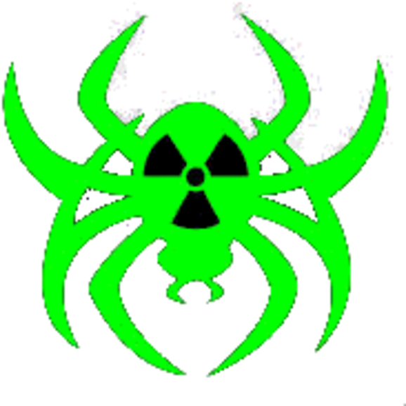 Radioactive Spider Neongreen Cut Image - Green Spider Cartoon (600x600), Png Download