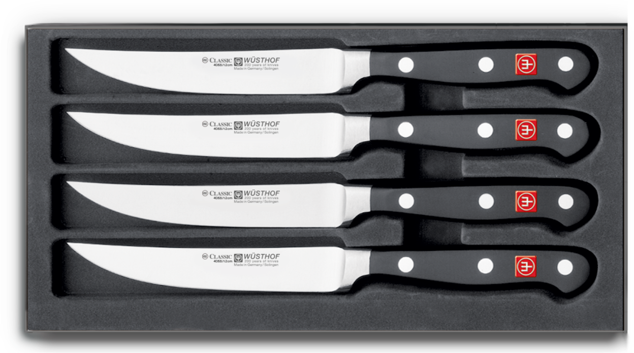 Steak Knife Set - Wüsthof Classic Steak Knife Set 4-piece, 9731 (1280x699), Png Download