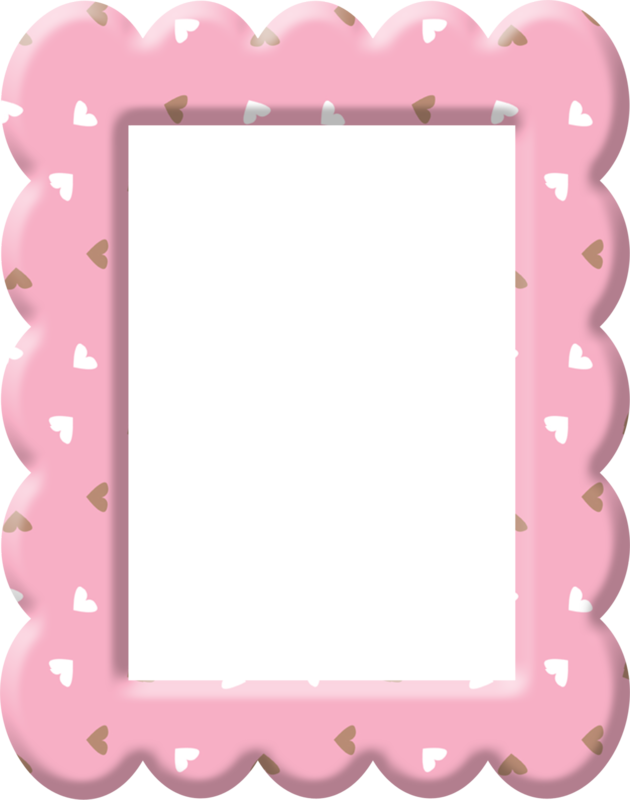 Pink Hearts * Ribbon Clipart, Baby Clip Art, Chocolate - Pink Hearts Pic Frames Png (630x800), Png Download