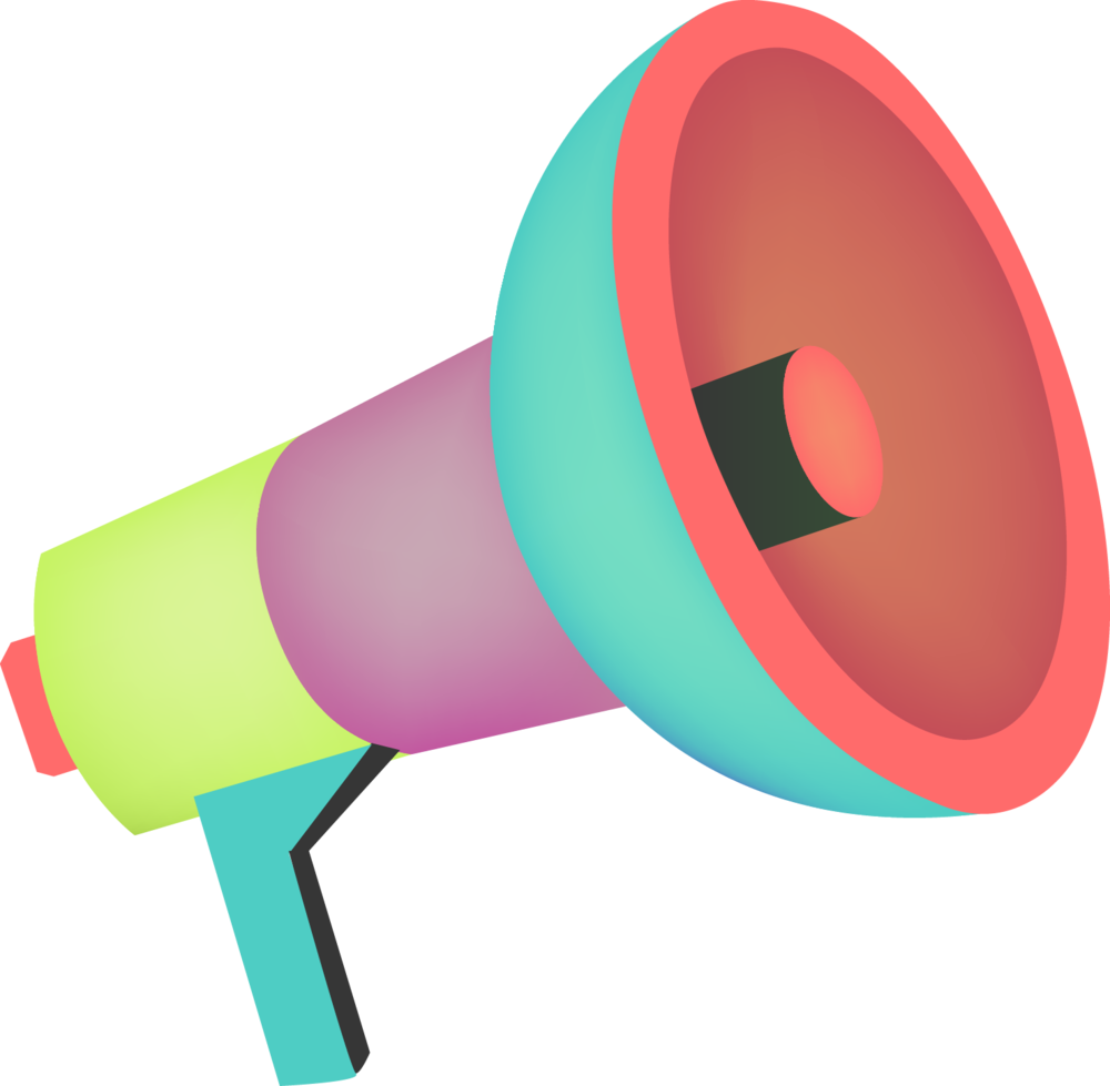 Download Cheer Megaphone Png Colorful Megaphone Png PNG Image with No