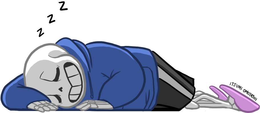 Transparent Sleeping Sans By Ltsumi-d9s97qf - Undertale Sans Sleeping (1000x500), Png Download