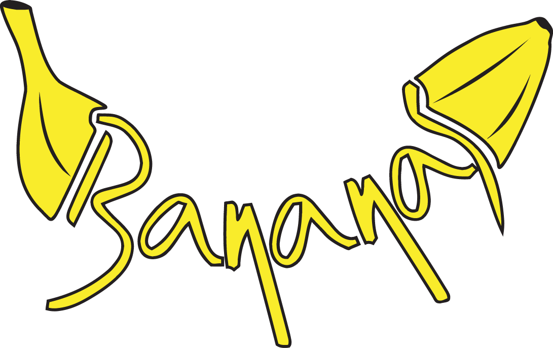 Banana Png Logo - Bananas Logo (1091x686), Png Download