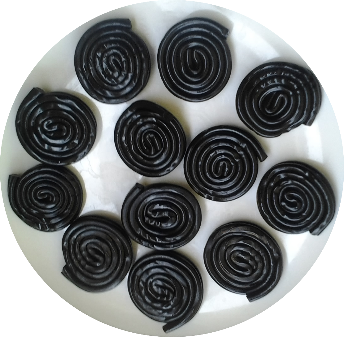 12 Liquorice Spirals - Guide To Iceland (1111x1089), Png Download