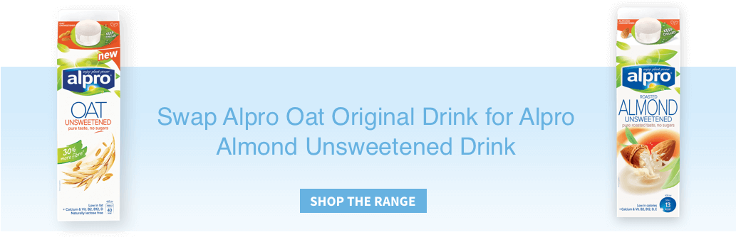 Banana Split - Alpro Almond Roasted Unsweetened Fresh Milk Alternative (1032x350), Png Download